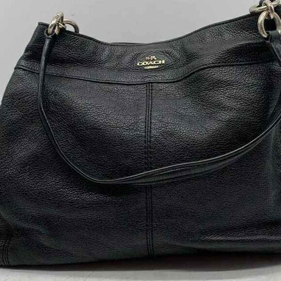 Coach Designer Black Lexy Pebbled Leather Shoulder Bag Purse Handbag - Picture 3 of 9